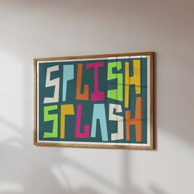 Stampa artistica Splish Splash / Stampa artistica da bagno