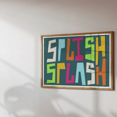 Splish Splash Art Print / Bathroom Art Print