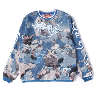 Girocollo in jacquard vRain/Titans