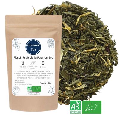 Organic Passion Fruit Green Tea - Bulk 100gr