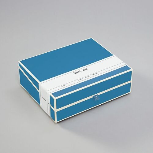 Dokumentenbox A4, azzurro