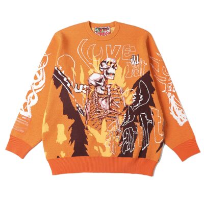 Maglia ras du cou in jacquard Twin Flames