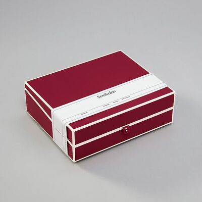 Dokumentenbox A4, burgundy