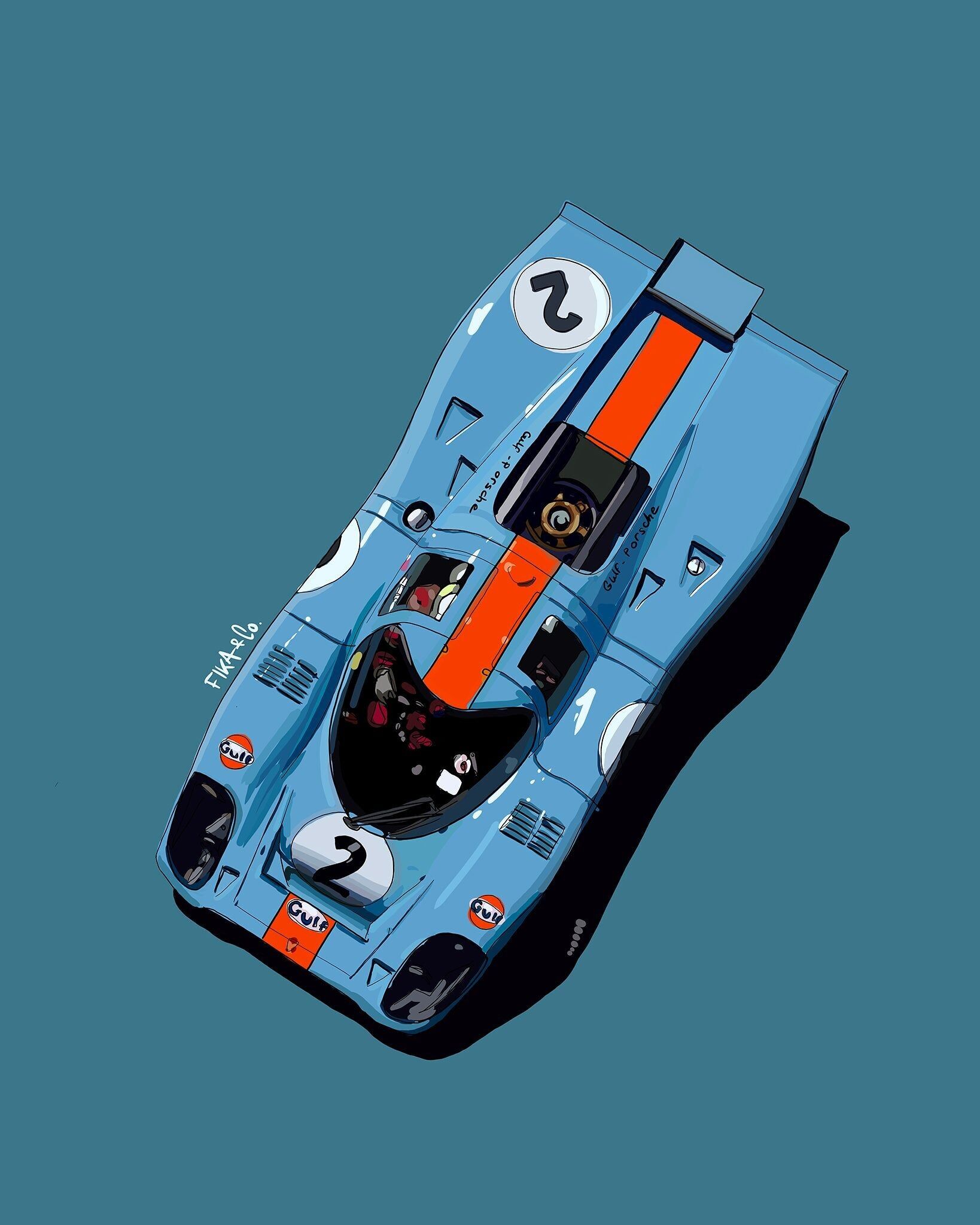 Steve McQueen Lemans Auto Kunstdruck