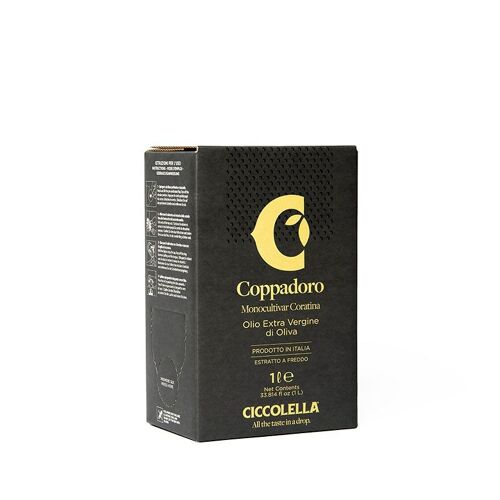 OLIO EXTRA VERGINE DI OLIVA 100% ITALIANO - COPPADORO BAG IN BOX - 1lt