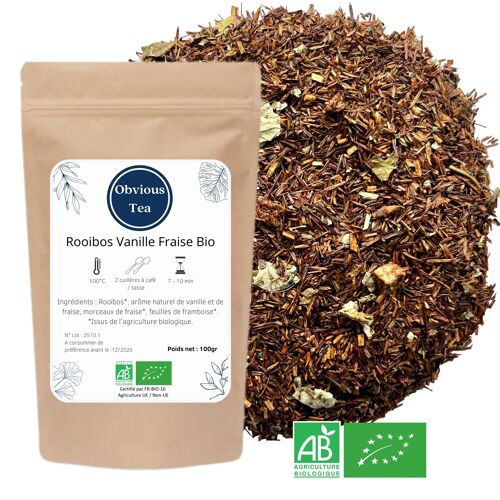 Rooibos Vanille Fraise Bio - Rooibos en Vrac