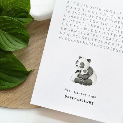 Announcement card pregnancy - puzzle card | Baby card