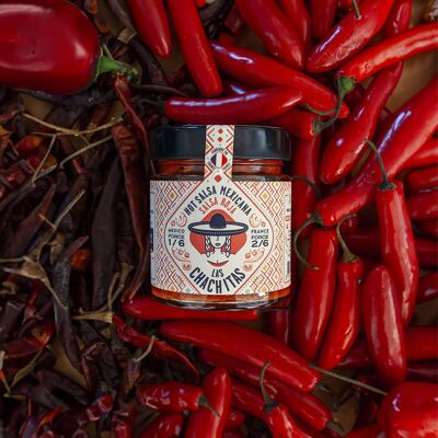 HOT SALSA ROJA made with French red jalapeño and serrano peppers - 180g