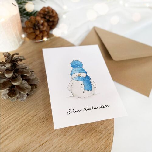 Weihnachtskarte - Schöne Weihnachten | Aquarell Grußkarte