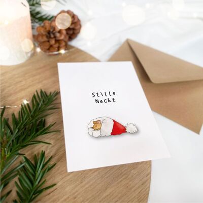 Christmas card - Silent Night | Watercolor | Greeting card