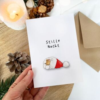 Carte de Noël - Silent Night | Aquarelle | Carte de voeux 6