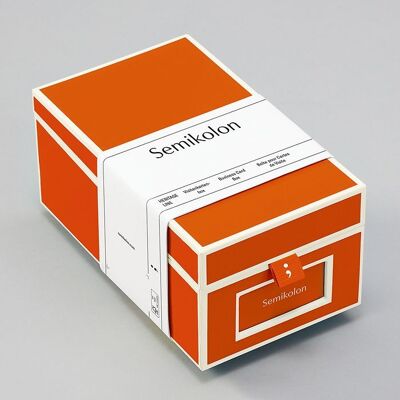 Business card box, orange