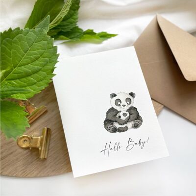 Congratulations card birth - baby | Watercolor | Birth card