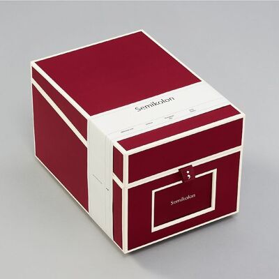 Photo box, burgundy