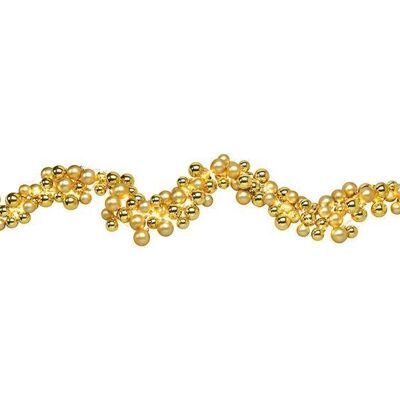 Light chain 144 LED with 136 balls 4cm 5cm made of gold plastic (W / H / D) 11x195x11cm