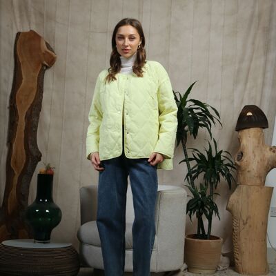 Lime Quilted Jacket