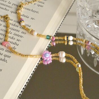Bracelet perles d'or plaqué or, bracelet mignon pour femme 6