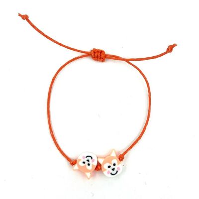 sustainable kids bracelet fox orange - handmade in Nepal