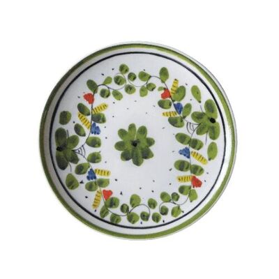 Green Flowers Small Plate 21cm
