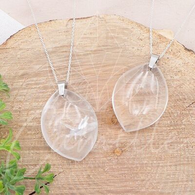 Free Form Stone Platform Pendant Rock Crystal AA 35 to 45mm (1 PIECE)