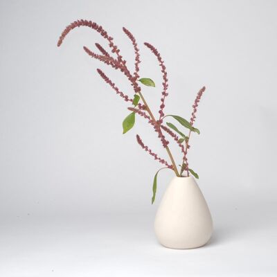 Vase en céramique blanche L (diamètre 12 x 10 cm)
