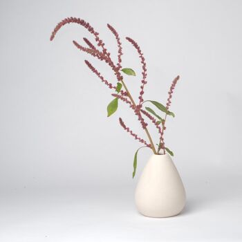 Vase en céramique blanche L (diamètre 12 x 10 cm) 1