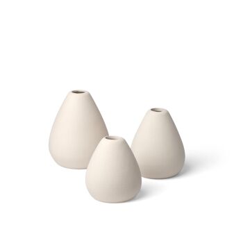 Vase en céramique blanche L (diamètre 12 x 10 cm) 3
