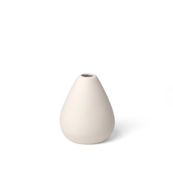 Vase en céramique blanche L (diamètre 12 x 10 cm) 4