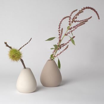 Vase en céramique blanche L (diamètre 12 x 10 cm) 5