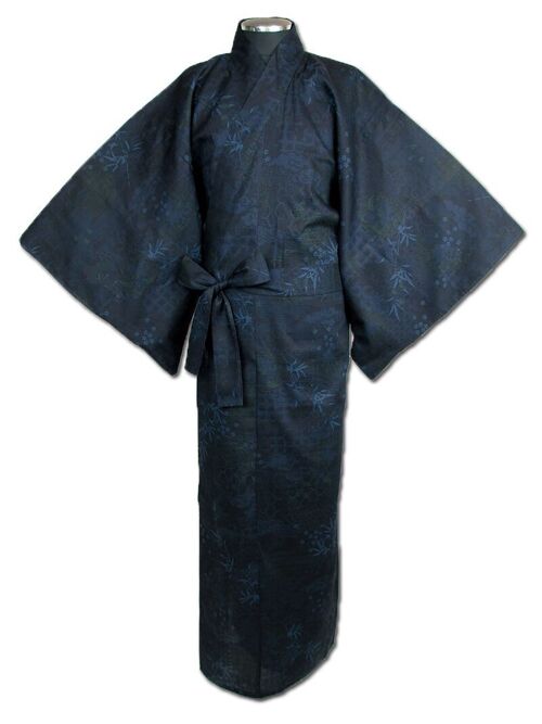 Yukata - Kimono japonais 100% coton motif Shishi et nuage