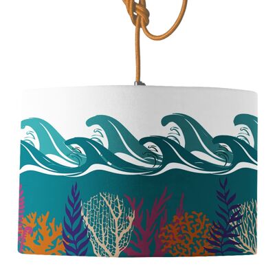 Abat-jour Jour Mer Bleu Profond 20 cm