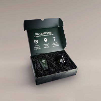 Geschenkbox für Glatzenträger mit UV-Schutz  "NO BURN(OUT)" - Perfektes Geschenk für Männer zu Weihnachten (Christmas)