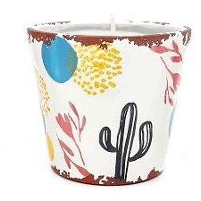 TROPICAL CERAMIC CANDLE 14X12.5CM YELLOW/PINEAPPLE