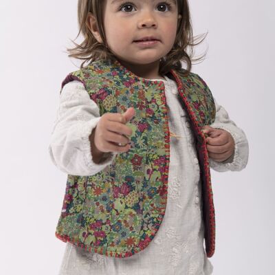 Liberty patchwork baby vest