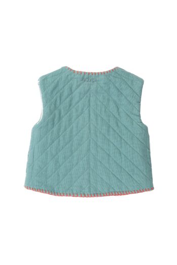 Gilet bébé quilt rayé vert 6