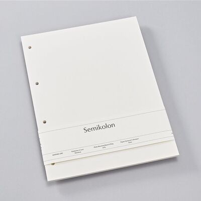 Photo cardboard 4-hole, raw white