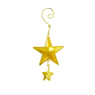Christmas Bauble - Star - Gold - The Golden Star – Christmas Tree Hanger - Hippie Monkey