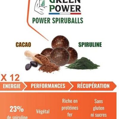 Power Spiruballs Cacao x12 palline