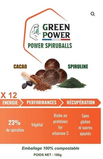 Power Spiruballs Cacao x12 balls