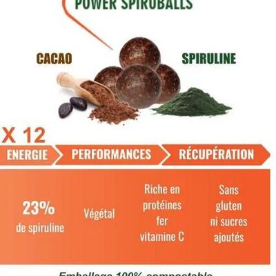 Power Spiruballs Cacao x12 balls