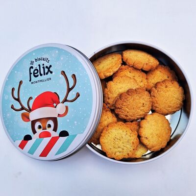Biscotti di Natale - Piccoli biscotti di pasta frolla con mandorle dell'Occitania - Confezione natalizia