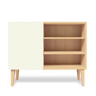 Compact sideboard in sand white
