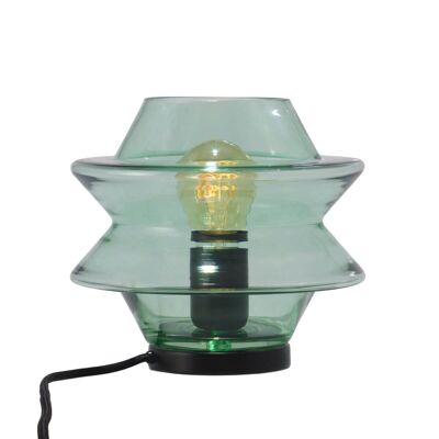 Powdered khaki blown glass table lamp