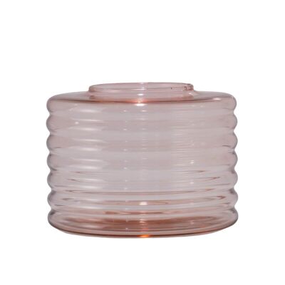 Blush pink blown glass decorative vase