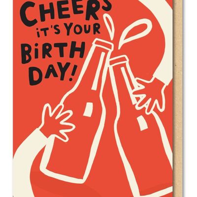 Saludos cervezas tarjeta de cumpleaños