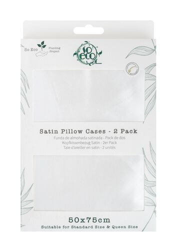 Taie d'oreiller en satin So Eco - Paquet double 1