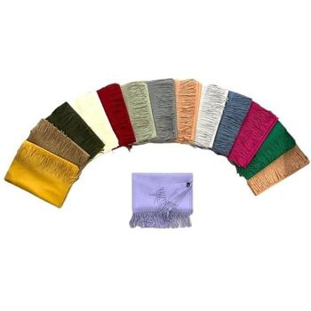 Écharpe en laine douce pour la peau avec des couleurs unies pour femmes 1