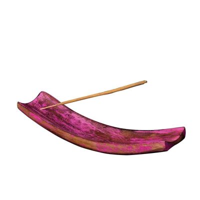 Purple wood incense holder