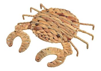 Crabe jacinthe d'eau, métal naturel (L / H / P) 29x5x29cm