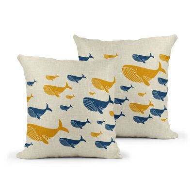 Coussin Baleine Famille